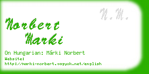 norbert marki business card